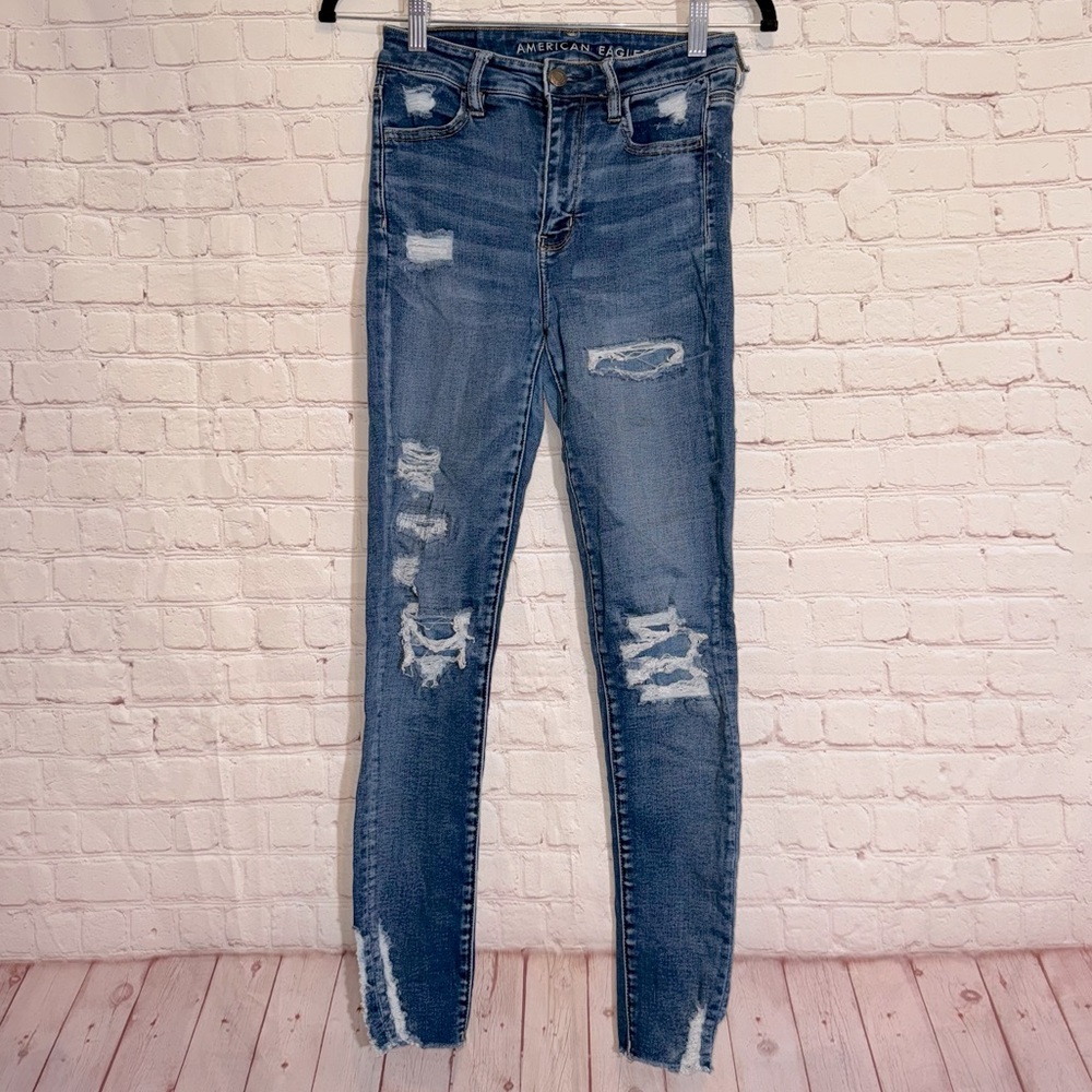 AMERICAN EAGLE OUTFITTERS Super Hi-Rise Jegging, Size 4 Reg